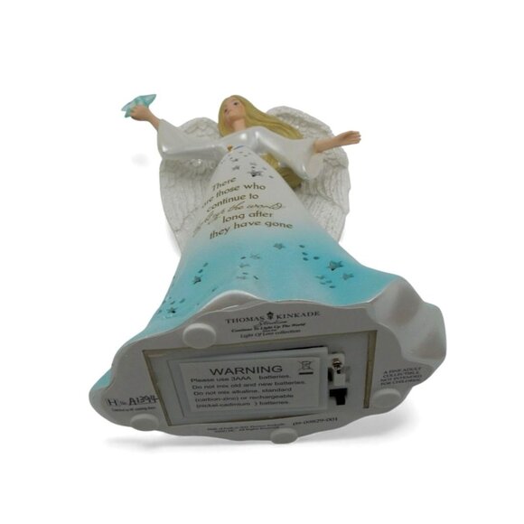 THOMAS KINKADE Light Of Love Angel Figurine with Illuminated Stars and Memorial - Picture 9 of 11